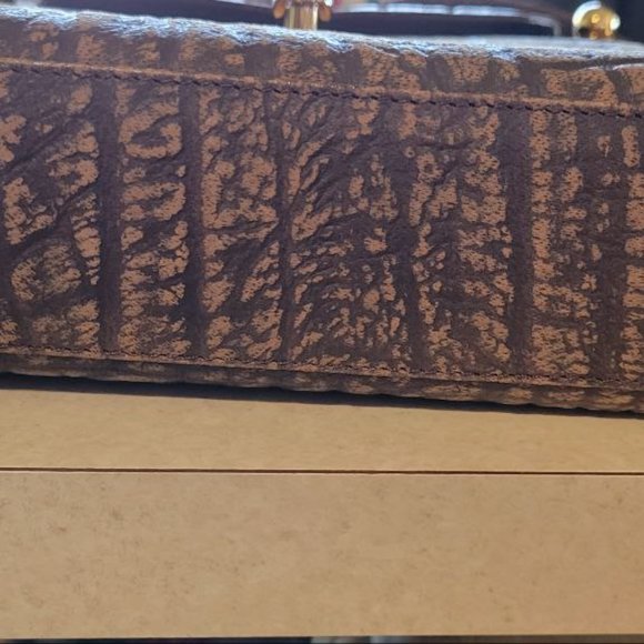 GREY BUFFALO SKIN HANDBAG - Picture 3 of 11